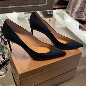 Authentic Christian Louboutin Kate 85 Nappa Pumps – Denim – EU 39
